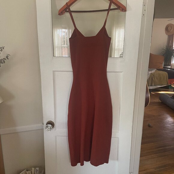 Sezane Lindsey Dress, Rust, Size M - Picture 8 of 8